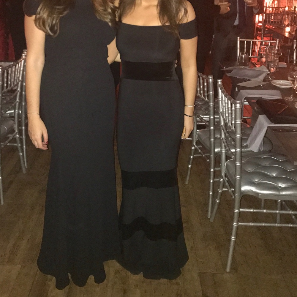Avery g off the shoulder gown